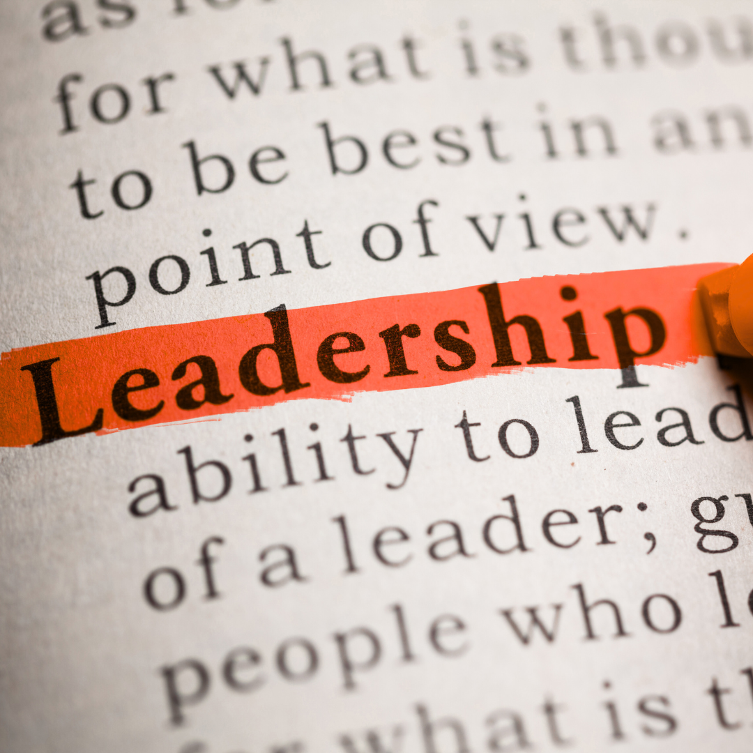 Leadership word being highlighted